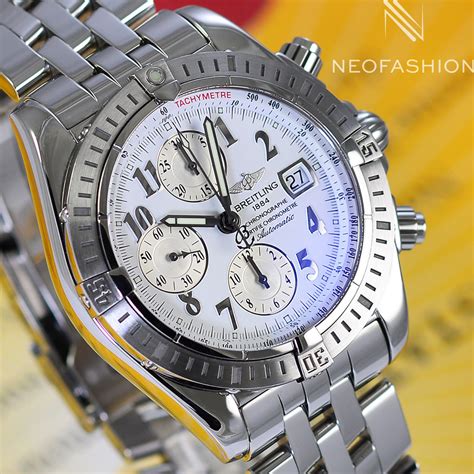 breitling chronomat evolution white dial|Breitling Chronomat evolution price.